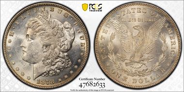 1878 7/8TF $1 Strong, VAM 38, 7/5 MS61