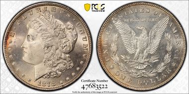 1878 7/8TF $1 Strong MS65