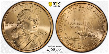 2000-D SAC$1 MS66