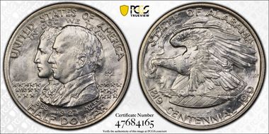 1921 50C Alabama, 2X2 MS66