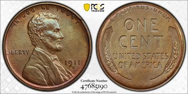 1911-D/D 1C RPM FS-502 AU58BN