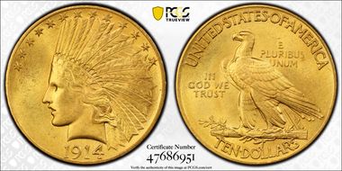 1914 $10 MS64