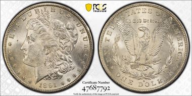 1891-S $1 MS62
