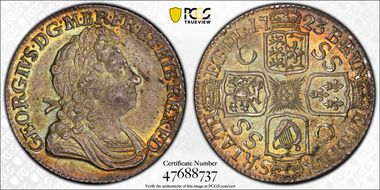 1723 Shil S-3647 First Bust S.S.C. Rev MS63