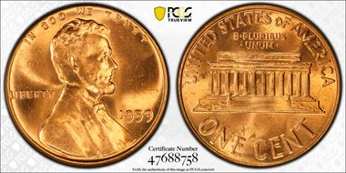 1959 1C MS65RD