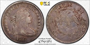1797 $1 BB-73, Large Letters XF40