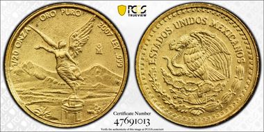 2007-Mo 1/20 oz Libertad Au MS69