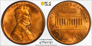 1960 1C Large Date MS67+ RD