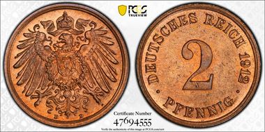 1912-D 2 Pfg MS64RB