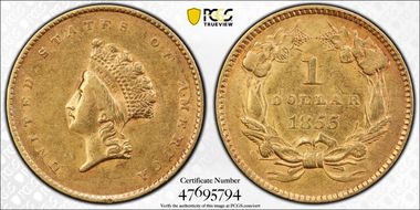1855 G$1 AU53