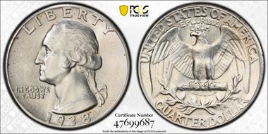 1938 25C MS65