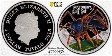 2015 $1 Bull Ant PR70DCAM