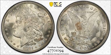 1921 $1 Morgan MS64