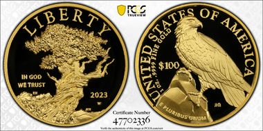 2023-W $100 American Liberty High Relief .9999 Fine First Strike PR70DCAM