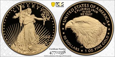 2022-W $50 Gold Eagle PR70DCAM