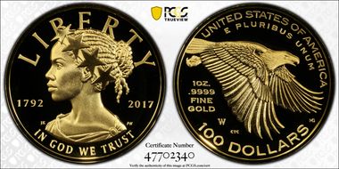 2017-W $100 American Liberty High Relief PR69DCAM