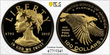 2017-W $100 American Liberty High Relief PR70DCAM