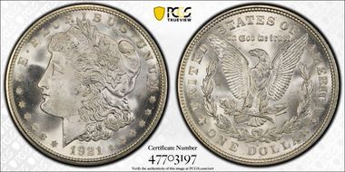 1921-D $1 MS67