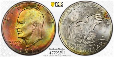 1971-S $1 Silver MS64
