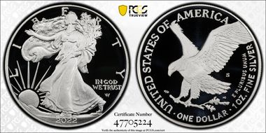 2022-S $1 Silver Eagle PR70DCAM