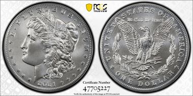 2021 $1 Morgan Dollar 100th Anniversary MS70