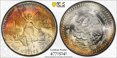 1983-Mo Onza Libertad Ag MS69