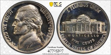 1952 5C Re-Engraved Obv Design FS-402 PR67