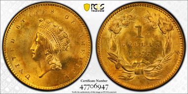 1855 G$1 MS64