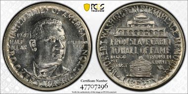 1947-S 50C Booker T. Washington MS64PL