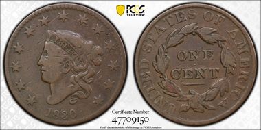 1830 1C Large Letters F12BN