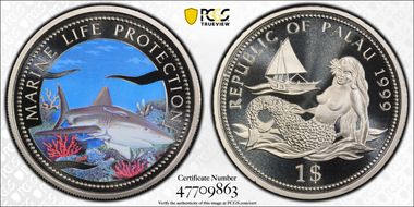 1999 $1 KM-40 Shark PR70DCAM