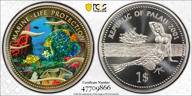 2001 $1 KM-60 Emperor Angelfish PR69DCAM