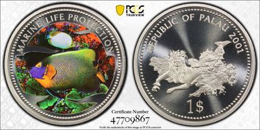 2001 $1 KM-61 Butterflyfish PR70DCAM