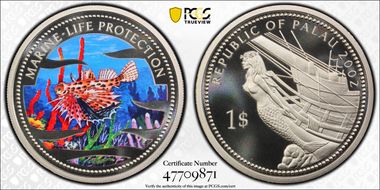 2002 $1 KM-56 Lion Fish PR70DCAM