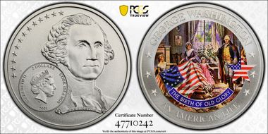 2021 $2 Birth of Old Glory Life of George Washington MS69