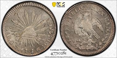 1861-Ga JG 1/2 R KM-370.5  Ag MS66