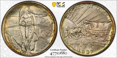 1937-D 50C Oregon MS68