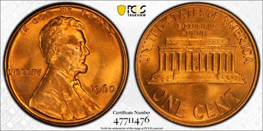 1960 1C Small Date MS67+ RD