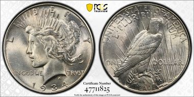 1934 $1 MS66