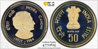 nd(1985)-B 50 Pai Indira Gandhi PR66DCAM