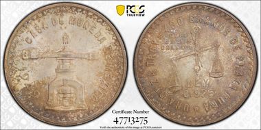 1949-Mo Onza KM-M49a  Ag MS63