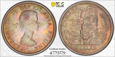 1958 S$1 British Columbia MS65