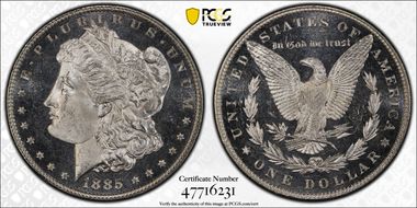 1885 $1 MS66+ DMPL