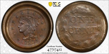 1847 1C MS63BN