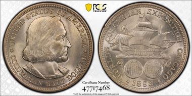 1893 50C Columbian MS66