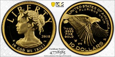 2018-W $10 American Liberty High Relief PR69DCAM
