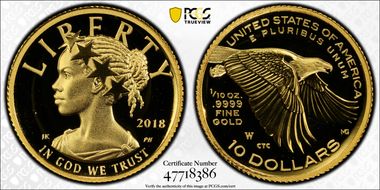2018-W $10 American Liberty High Relief PR70DCAM