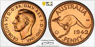 1942-I (B) 1D Restrike PR63RD