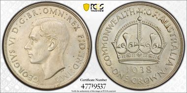 1938 Crown KM-34  Ag MS63