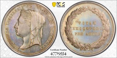 1880 Medal Melbourne Exhibition Ag SP63